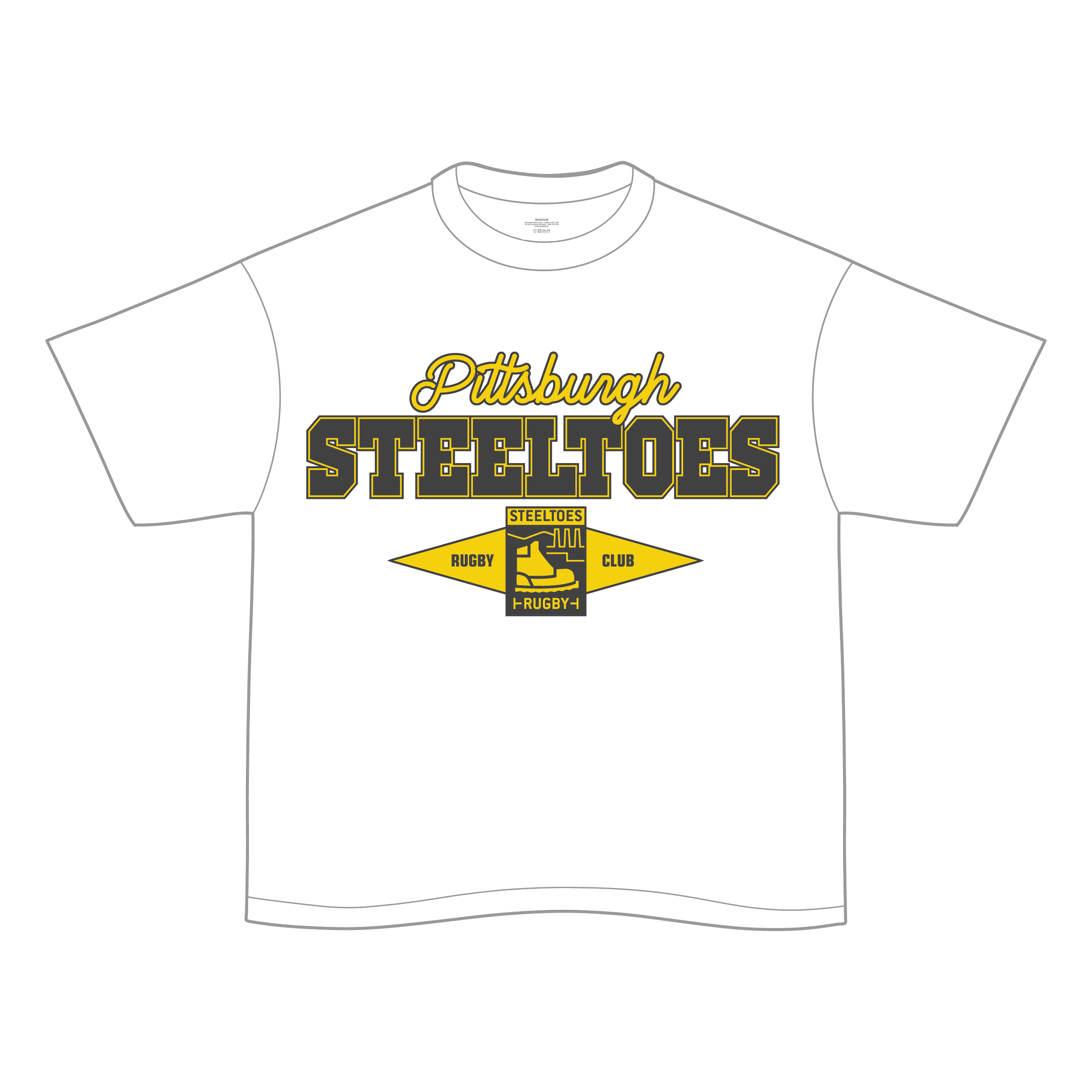 Premier Rugby Sevens Pittsburgh Steeltoes Game Time Tee Medium