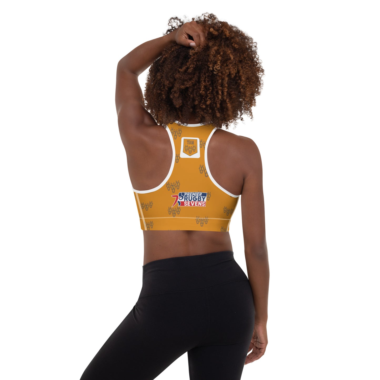 Texas Team Pattern Padded Sports Bra