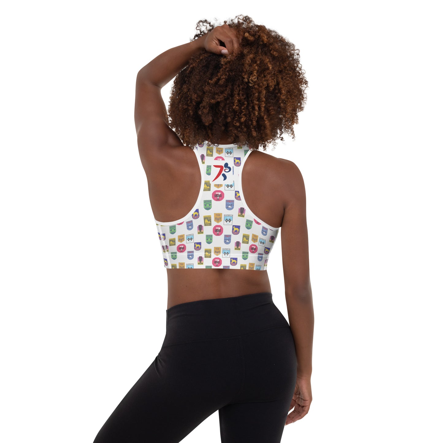 Premier Rugby Sevens Teams Pattern Padded Sports Bra