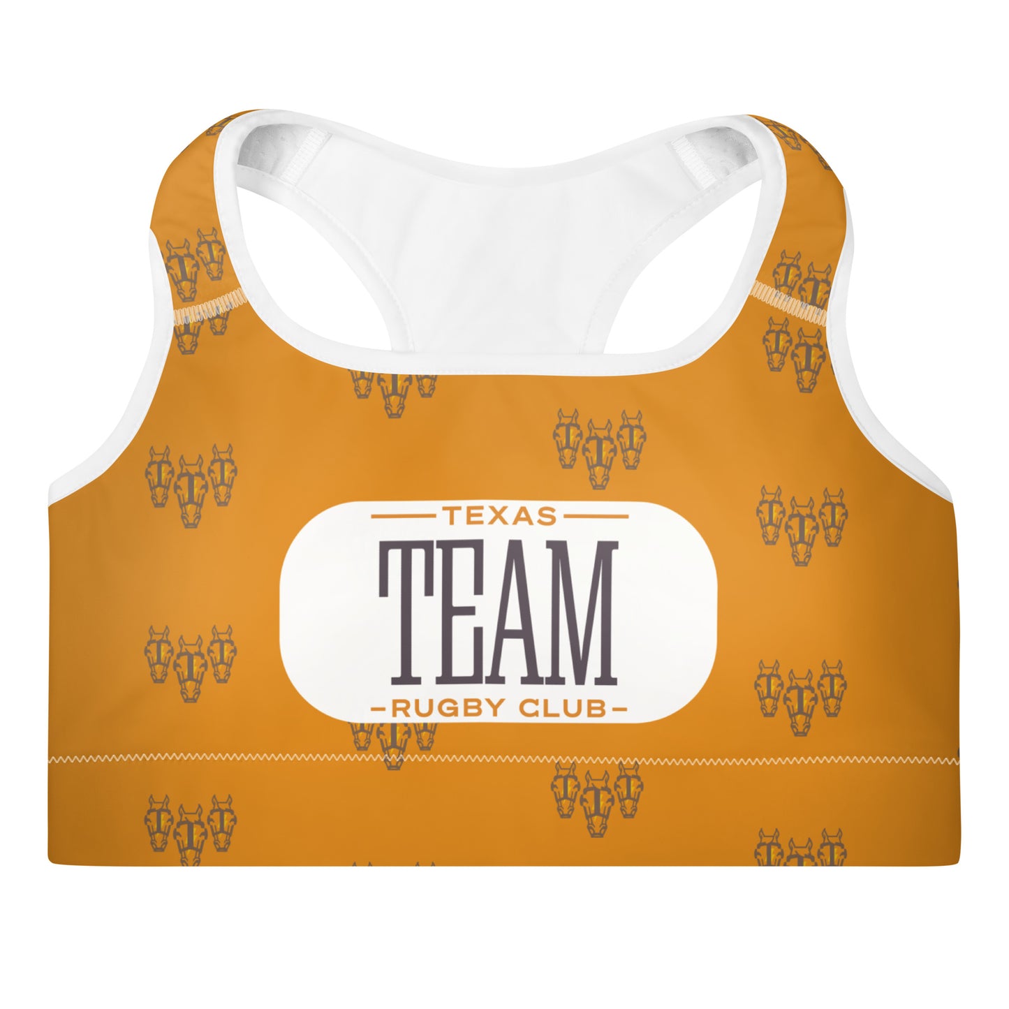 Texas Team Pattern Padded Sports Bra