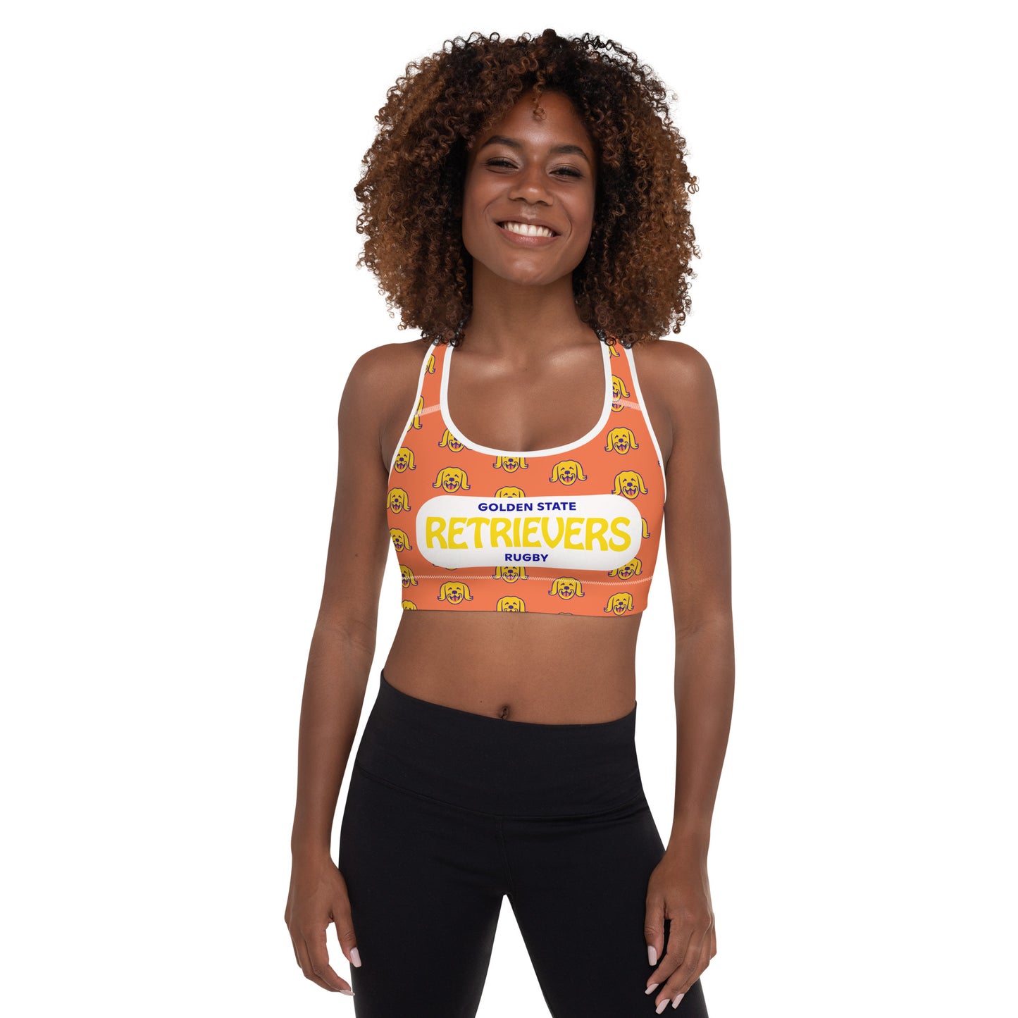 Golden State Retrievers Pattern Padded Sports Bra