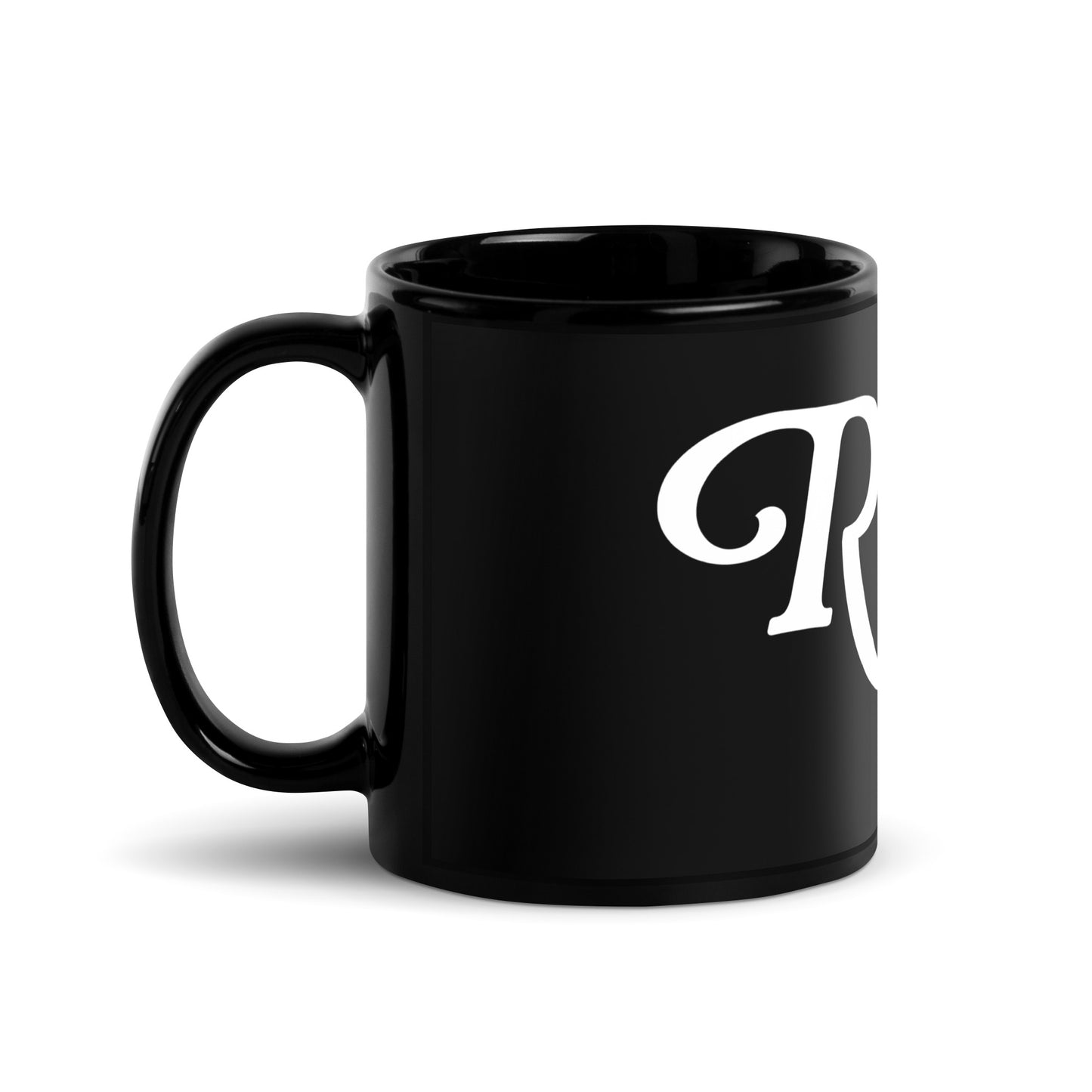 Women Play Rugby Black Glossy Mug