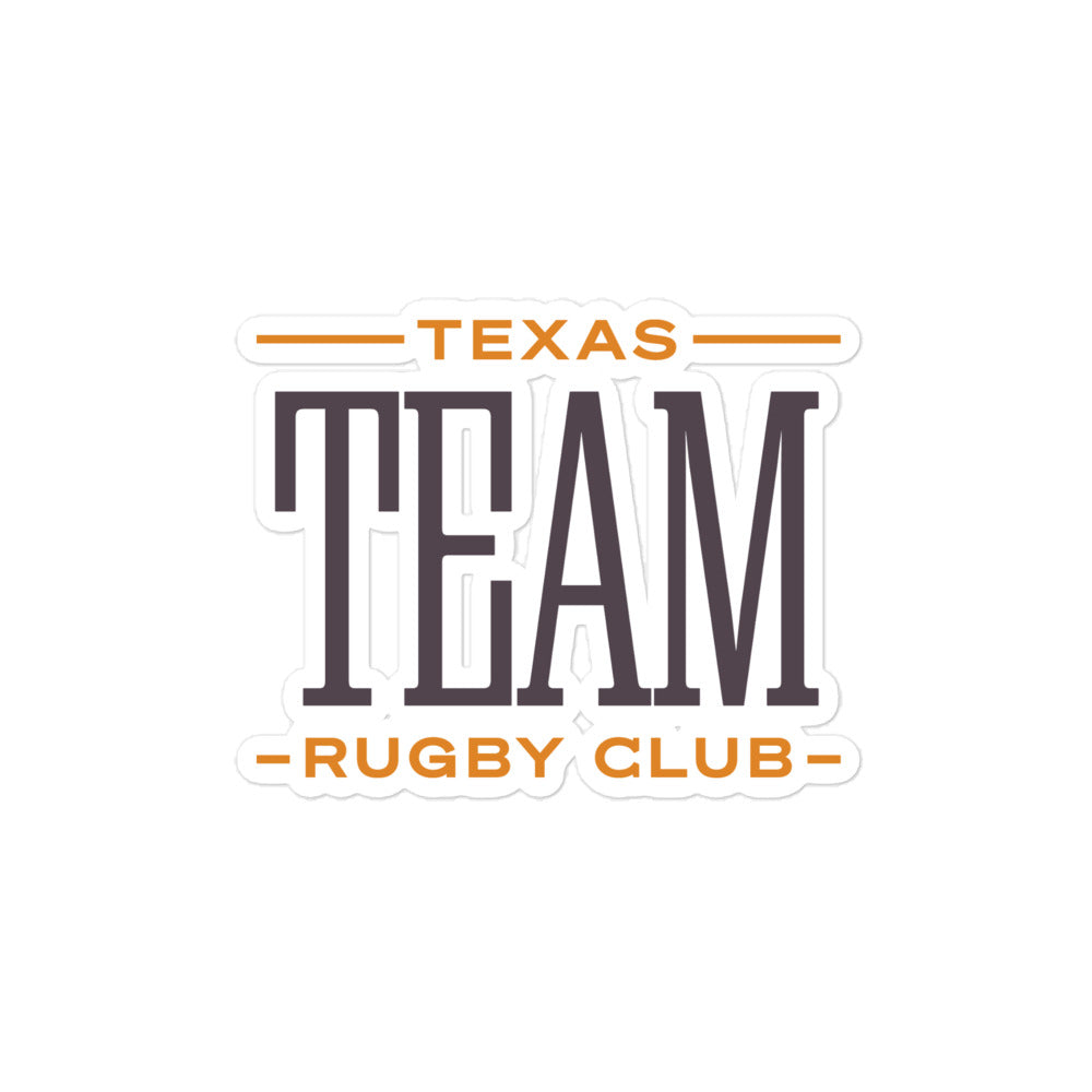 Texas Team Text Logo Sticker