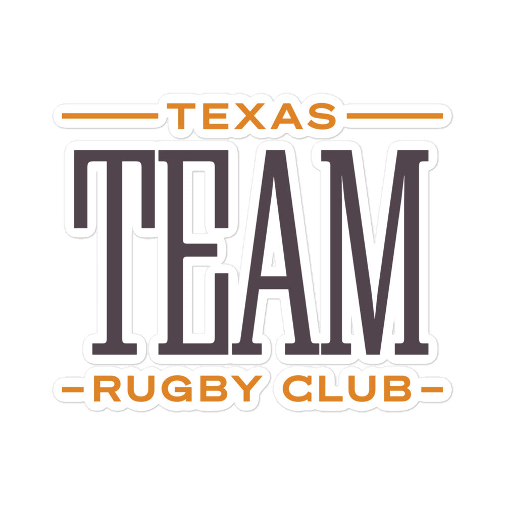 Texas Team Text Logo Sticker