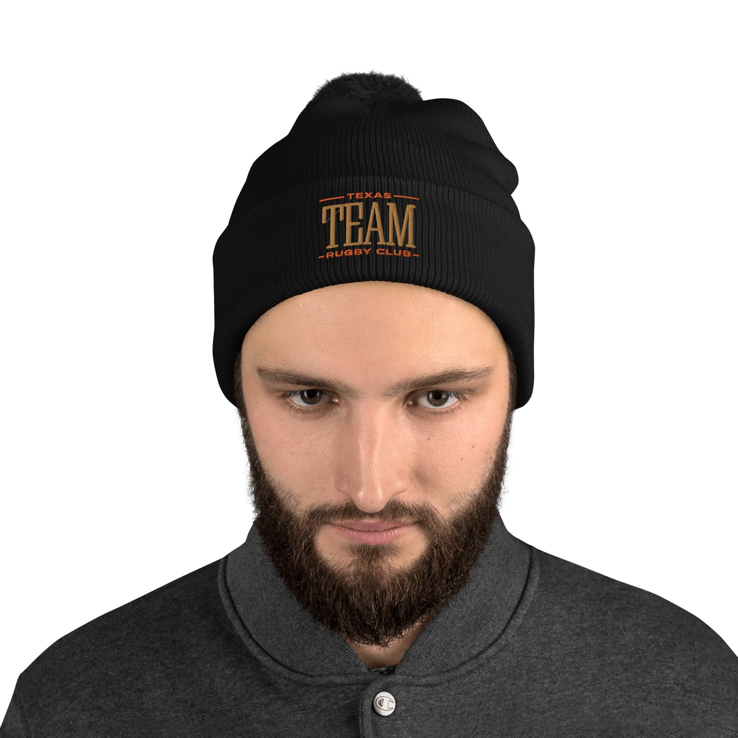 Texas Team Rugby Pom-Pom Beanie