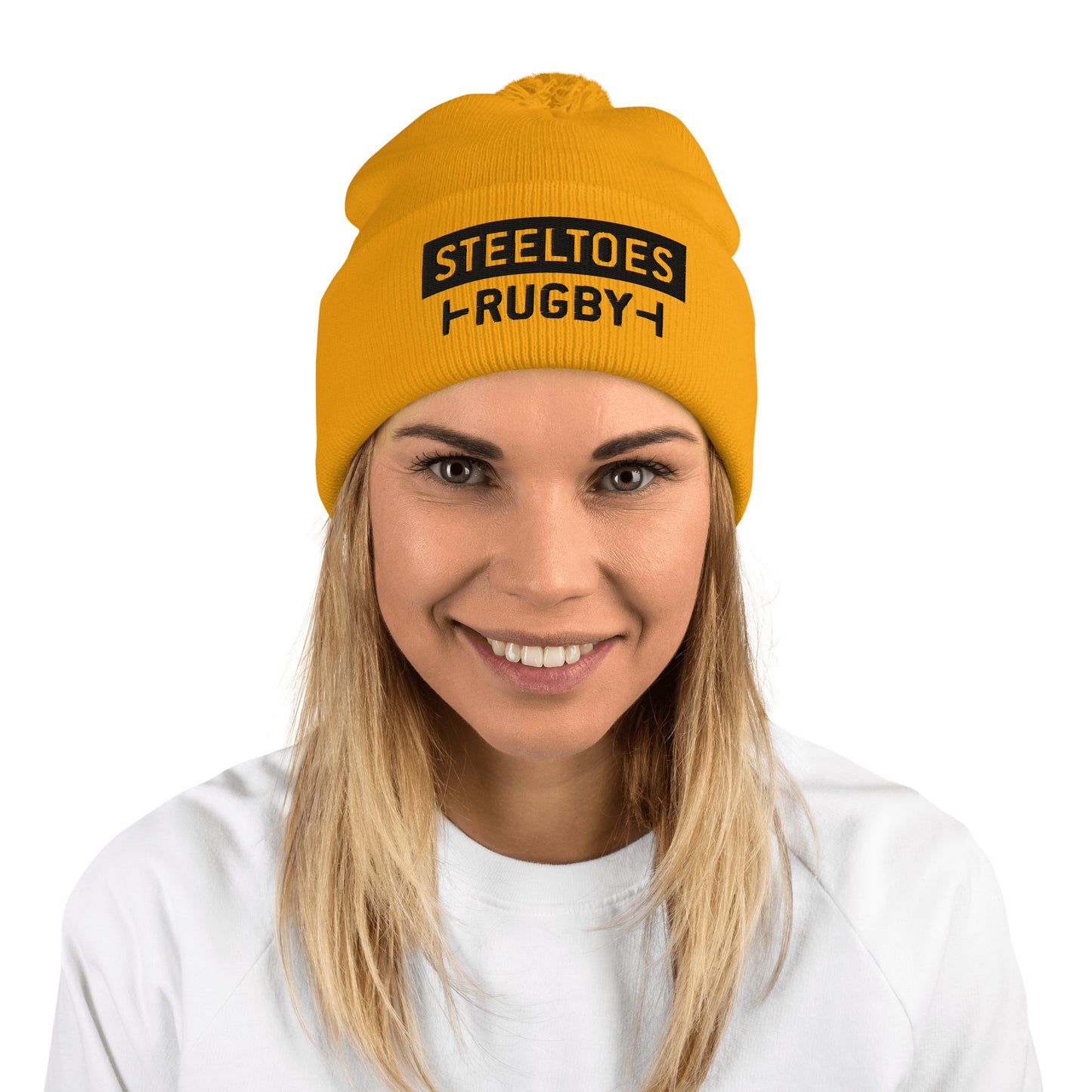 Pittsburgh Steeltoes Rugby Pom-Pom Beanie