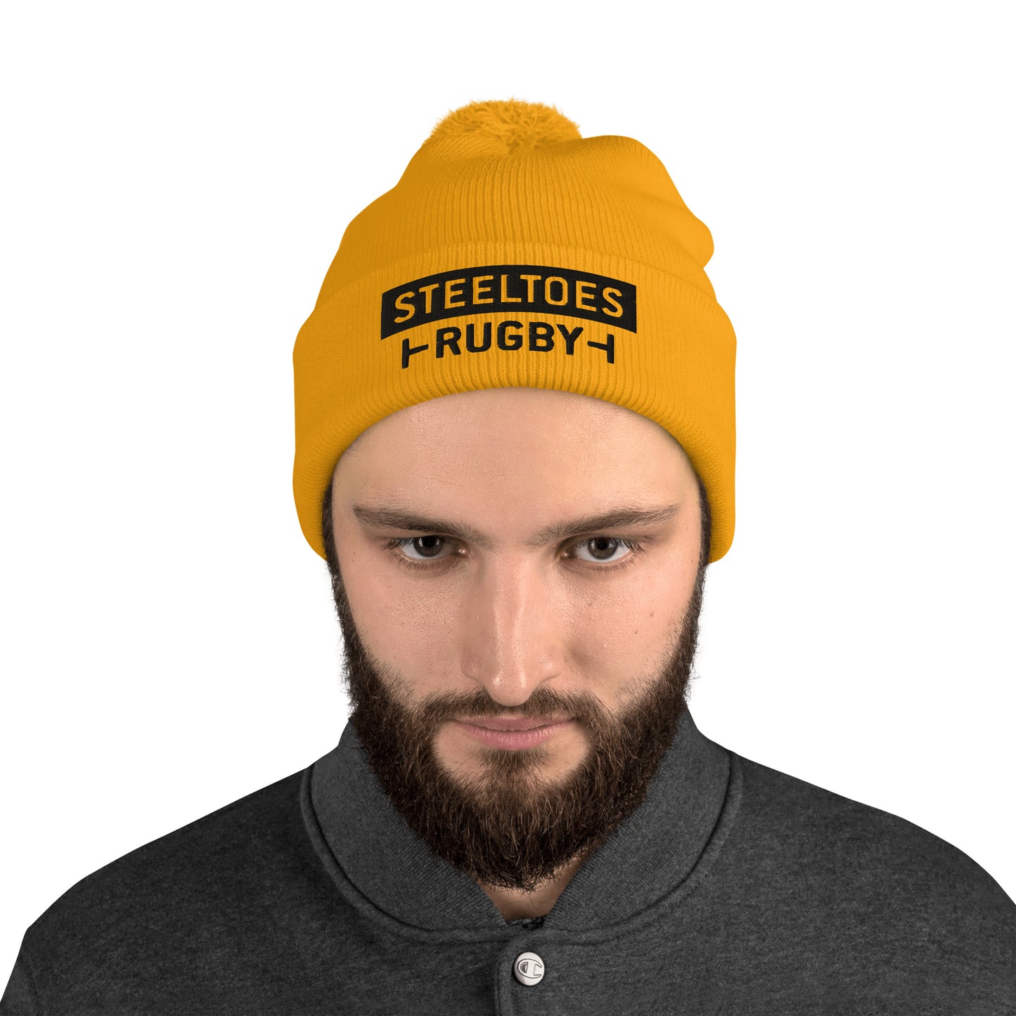 Pittsburgh Steeltoes Rugby Pom-Pom Beanie