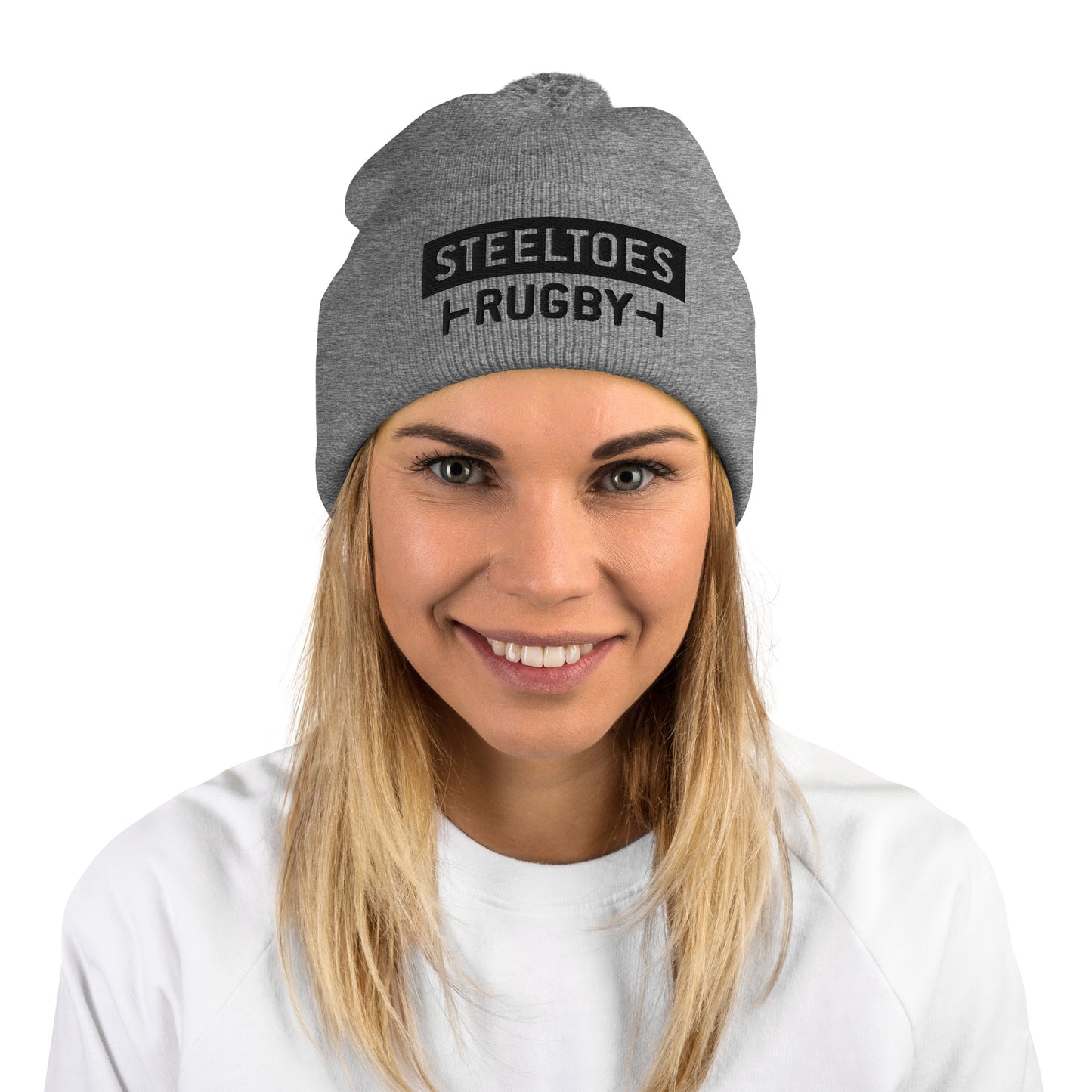 Pittsburgh Steeltoes Rugby Pom-Pom Beanie