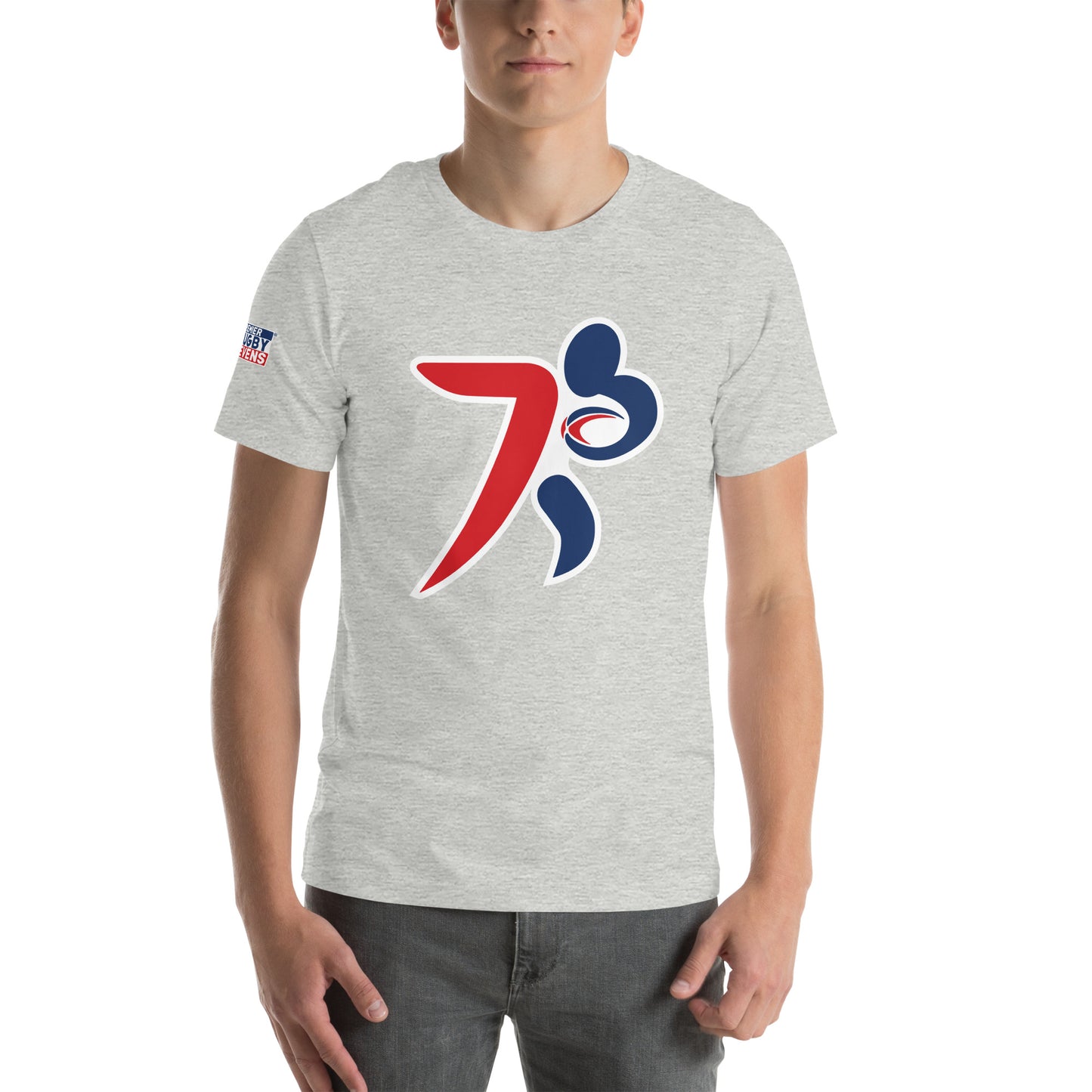 Premier Rugby Sevens Stiff Arm Player Logo Graphic Unisex T-Shirt