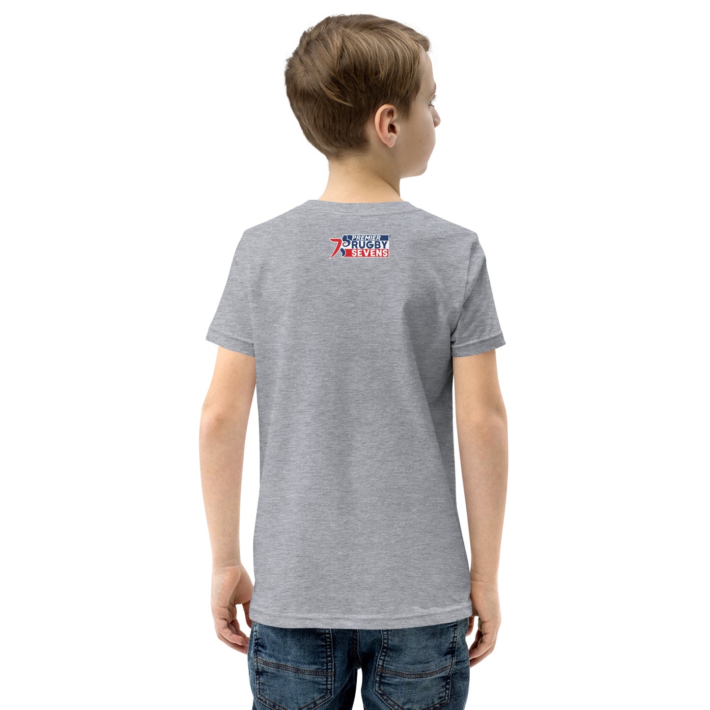 Premier Rugby Sevens Stiff Arm Player Logo Graphic Youth T-shirt