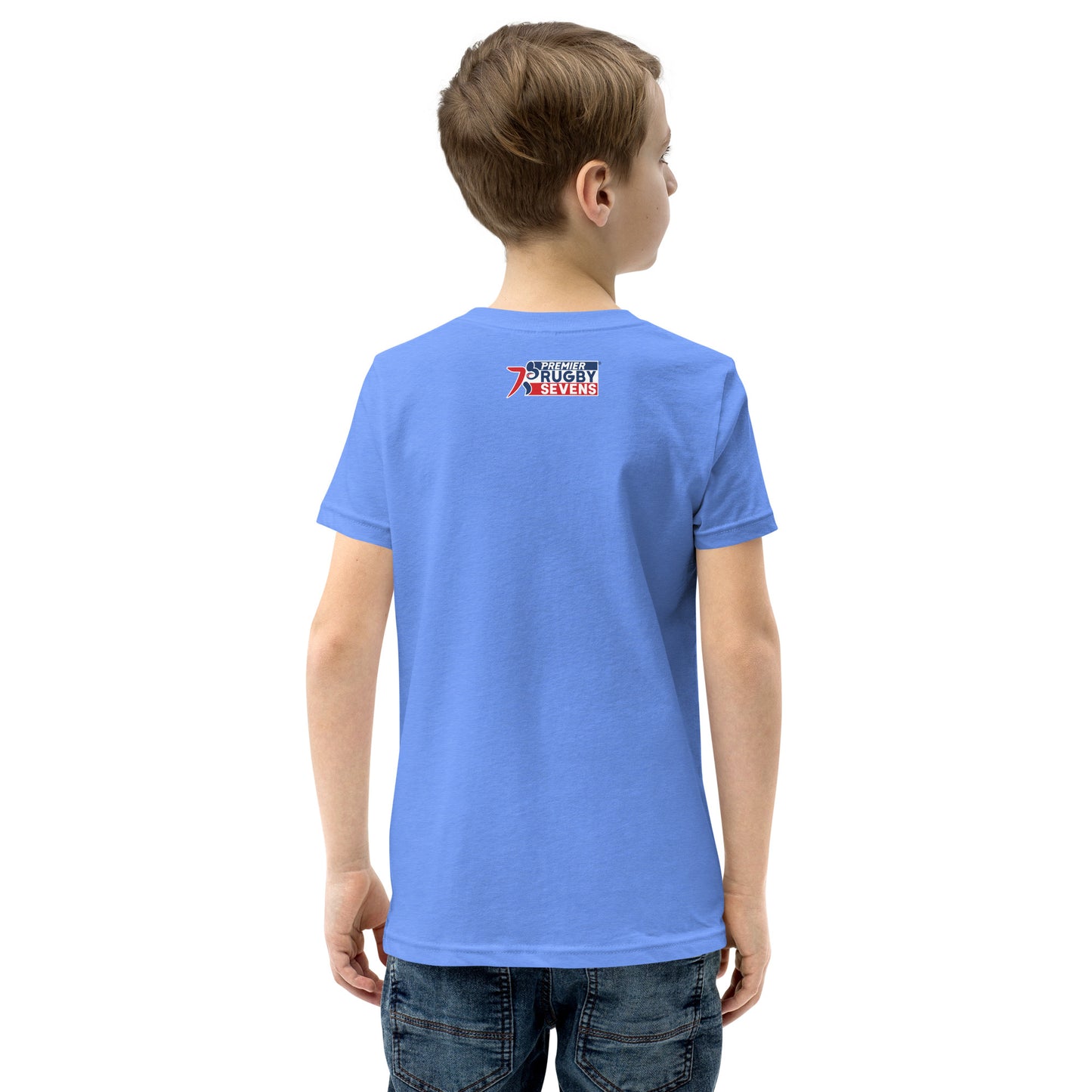 Premier Rugby Sevens Stiff Arm Player Logo Graphic Youth T-shirt