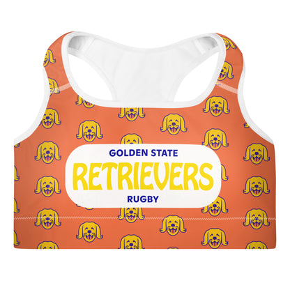 Golden State Retrievers Pattern Padded Sports Bra
